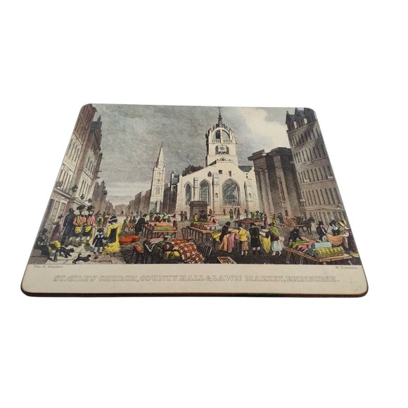 Vintage Lady Clare Edinburgh Scotland Placemats Set Of 6 With Historic Scenes - Picture 15 of 15